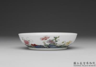 图片[2]-Dish with coquelicot in falangcai painted enamels, Qing dynasty, Yongzheng reign (1723-1735)-China Archive